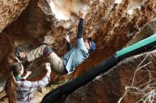 Bouldering in Hueco Tanks on 02/03/2019 with Blue Lizard Climbing and Yoga

Filename: SRM_20190203_1523330.jpg
Aperture: f/4.0
Shutter Speed: 1/800
Body: Canon EOS-1D Mark II
Lens: Canon EF 50mm f/1.8 II