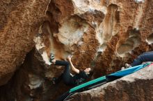 Bouldering in Hueco Tanks on 02/03/2019 with Blue Lizard Climbing and Yoga

Filename: SRM_20190203_1531580.jpg
Aperture: f/5.6
Shutter Speed: 1/100
Body: Canon EOS-1D Mark II
Lens: Canon EF 50mm f/1.8 II