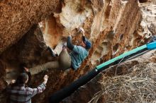 Bouldering in Hueco Tanks on 02/03/2019 with Blue Lizard Climbing and Yoga

Filename: SRM_20190203_1534320.jpg
Aperture: f/5.6
Shutter Speed: 1/100
Body: Canon EOS-1D Mark II
Lens: Canon EF 50mm f/1.8 II