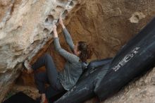 Bouldering in Hueco Tanks on 02/03/2019 with Blue Lizard Climbing and Yoga

Filename: SRM_20190203_1544200.jpg
Aperture: f/3.5
Shutter Speed: 1/320
Body: Canon EOS-1D Mark II
Lens: Canon EF 50mm f/1.8 II