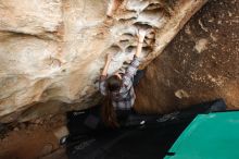 Bouldering in Hueco Tanks on 02/03/2019 with Blue Lizard Climbing and Yoga

Filename: SRM_20190203_1551270.jpg
Aperture: f/5.0
Shutter Speed: 1/500
Body: Canon EOS-1D Mark II
Lens: Canon EF 16-35mm f/2.8 L