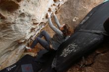 Bouldering in Hueco Tanks on 02/03/2019 with Blue Lizard Climbing and Yoga

Filename: SRM_20190203_1553140.jpg
Aperture: f/5.0
Shutter Speed: 1/125
Body: Canon EOS-1D Mark II
Lens: Canon EF 16-35mm f/2.8 L