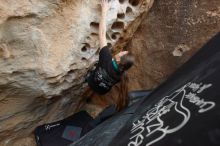 Bouldering in Hueco Tanks on 02/03/2019 with Blue Lizard Climbing and Yoga

Filename: SRM_20190203_1557530.jpg
Aperture: f/5.0
Shutter Speed: 1/250
Body: Canon EOS-1D Mark II
Lens: Canon EF 16-35mm f/2.8 L
