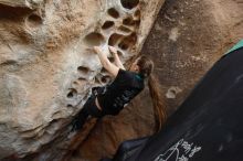 Bouldering in Hueco Tanks on 02/03/2019 with Blue Lizard Climbing and Yoga

Filename: SRM_20190203_1557570.jpg
Aperture: f/5.0
Shutter Speed: 1/320
Body: Canon EOS-1D Mark II
Lens: Canon EF 16-35mm f/2.8 L