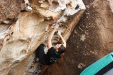 Bouldering in Hueco Tanks on 02/03/2019 with Blue Lizard Climbing and Yoga

Filename: SRM_20190203_1623030.jpg
Aperture: f/5.0
Shutter Speed: 1/500
Body: Canon EOS-1D Mark II
Lens: Canon EF 16-35mm f/2.8 L