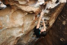 Bouldering in Hueco Tanks on 02/03/2019 with Blue Lizard Climbing and Yoga

Filename: SRM_20190203_1625310.jpg
Aperture: f/5.0
Shutter Speed: 1/400
Body: Canon EOS-1D Mark II
Lens: Canon EF 16-35mm f/2.8 L