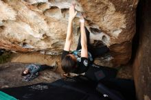 Bouldering in Hueco Tanks on 02/03/2019 with Blue Lizard Climbing and Yoga

Filename: SRM_20190203_1628190.jpg
Aperture: f/5.0
Shutter Speed: 1/250
Body: Canon EOS-1D Mark II
Lens: Canon EF 16-35mm f/2.8 L