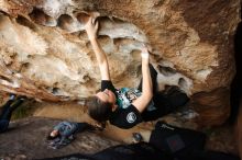 Bouldering in Hueco Tanks on 02/03/2019 with Blue Lizard Climbing and Yoga

Filename: SRM_20190203_1628210.jpg
Aperture: f/5.0
Shutter Speed: 1/320
Body: Canon EOS-1D Mark II
Lens: Canon EF 16-35mm f/2.8 L