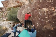 Bouldering in Hueco Tanks on 02/03/2019 with Blue Lizard Climbing and Yoga

Filename: SRM_20190203_1645550.jpg
Aperture: f/5.6
Shutter Speed: 1/250
Body: Canon EOS-1D Mark II
Lens: Canon EF 16-35mm f/2.8 L