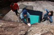 Bouldering in Hueco Tanks on 02/03/2019 with Blue Lizard Climbing and Yoga

Filename: SRM_20190203_1649370.jpg
Aperture: f/5.6
Shutter Speed: 1/250
Body: Canon EOS-1D Mark II
Lens: Canon EF 16-35mm f/2.8 L