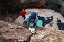 Bouldering in Hueco Tanks on 02/03/2019 with Blue Lizard Climbing and Yoga

Filename: SRM_20190203_1649500.jpg
Aperture: f/5.6
Shutter Speed: 1/200
Body: Canon EOS-1D Mark II
Lens: Canon EF 16-35mm f/2.8 L