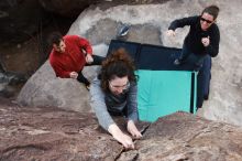 Bouldering in Hueco Tanks on 02/03/2019 with Blue Lizard Climbing and Yoga

Filename: SRM_20190203_1651121.jpg
Aperture: f/5.6
Shutter Speed: 1/160
Body: Canon EOS-1D Mark II
Lens: Canon EF 16-35mm f/2.8 L