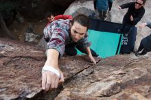 Bouldering in Hueco Tanks on 02/03/2019 with Blue Lizard Climbing and Yoga

Filename: SRM_20190203_1654111.jpg
Aperture: f/5.6
Shutter Speed: 1/250
Body: Canon EOS-1D Mark II
Lens: Canon EF 16-35mm f/2.8 L