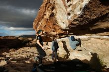 Bouldering in Hueco Tanks on 02/03/2019 with Blue Lizard Climbing and Yoga

Filename: SRM_20190203_1723590.jpg
Aperture: f/8.0
Shutter Speed: 1/320
Body: Canon EOS-1D Mark II
Lens: Canon EF 16-35mm f/2.8 L