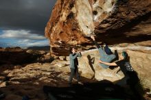 Bouldering in Hueco Tanks on 02/03/2019 with Blue Lizard Climbing and Yoga

Filename: SRM_20190203_1727260.jpg
Aperture: f/8.0
Shutter Speed: 1/400
Body: Canon EOS-1D Mark II
Lens: Canon EF 16-35mm f/2.8 L