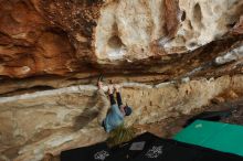 Bouldering in Hueco Tanks on 02/03/2019 with Blue Lizard Climbing and Yoga

Filename: SRM_20190203_1733590.jpg
Aperture: f/5.6
Shutter Speed: 1/500
Body: Canon EOS-1D Mark II
Lens: Canon EF 16-35mm f/2.8 L