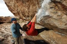 Bouldering in Hueco Tanks on 02/03/2019 with Blue Lizard Climbing and Yoga

Filename: SRM_20190203_1744280.jpg
Aperture: f/5.6
Shutter Speed: 1/400
Body: Canon EOS-1D Mark II
Lens: Canon EF 16-35mm f/2.8 L