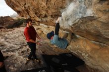 Bouldering in Hueco Tanks on 02/03/2019 with Blue Lizard Climbing and Yoga

Filename: SRM_20190203_1754370.jpg
Aperture: f/5.6
Shutter Speed: 1/320
Body: Canon EOS-1D Mark II
Lens: Canon EF 16-35mm f/2.8 L