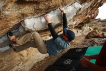 Bouldering in Hueco Tanks on 02/03/2019 with Blue Lizard Climbing and Yoga

Filename: SRM_20190203_1754500.jpg
Aperture: f/5.6
Shutter Speed: 1/250
Body: Canon EOS-1D Mark II
Lens: Canon EF 16-35mm f/2.8 L