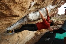 Bouldering in Hueco Tanks on 02/03/2019 with Blue Lizard Climbing and Yoga

Filename: SRM_20190203_1755480.jpg
Aperture: f/5.6
Shutter Speed: 1/250
Body: Canon EOS-1D Mark II
Lens: Canon EF 16-35mm f/2.8 L