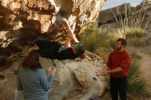 Bouldering in Hueco Tanks on 02/03/2019 with Blue Lizard Climbing and Yoga

Filename: SRM_20190203_1804110.jpg
Aperture: f/3.2
Shutter Speed: 1/400
Body: Canon EOS-1D Mark II
Lens: Canon EF 50mm f/1.8 II