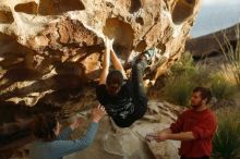 Bouldering in Hueco Tanks on 02/03/2019 with Blue Lizard Climbing and Yoga

Filename: SRM_20190203_1804390.jpg
Aperture: f/3.2
Shutter Speed: 1/500
Body: Canon EOS-1D Mark II
Lens: Canon EF 50mm f/1.8 II