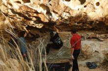 Bouldering in Hueco Tanks on 02/03/2019 with Blue Lizard Climbing and Yoga

Filename: SRM_20190203_1807220.jpg
Aperture: f/3.2
Shutter Speed: 1/400
Body: Canon EOS-1D Mark II
Lens: Canon EF 50mm f/1.8 II