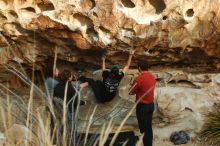 Bouldering in Hueco Tanks on 02/03/2019 with Blue Lizard Climbing and Yoga

Filename: SRM_20190203_1809590.jpg
Aperture: f/3.2
Shutter Speed: 1/250
Body: Canon EOS-1D Mark II
Lens: Canon EF 50mm f/1.8 II