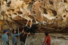 Bouldering in Hueco Tanks on 02/03/2019 with Blue Lizard Climbing and Yoga

Filename: SRM_20190203_1810190.jpg
Aperture: f/3.2
Shutter Speed: 1/400
Body: Canon EOS-1D Mark II
Lens: Canon EF 50mm f/1.8 II