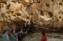 Bouldering in Hueco Tanks on 02/03/2019 with Blue Lizard Climbing and Yoga

Filename: SRM_20190203_1810210.jpg
Aperture: f/3.2
Shutter Speed: 1/400
Body: Canon EOS-1D Mark II
Lens: Canon EF 50mm f/1.8 II