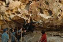 Bouldering in Hueco Tanks on 02/03/2019 with Blue Lizard Climbing and Yoga

Filename: SRM_20190203_1810230.jpg
Aperture: f/3.2
Shutter Speed: 1/400
Body: Canon EOS-1D Mark II
Lens: Canon EF 50mm f/1.8 II