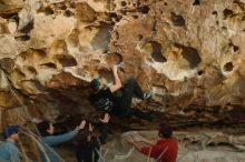 Bouldering in Hueco Tanks on 02/03/2019 with Blue Lizard Climbing and Yoga

Filename: SRM_20190203_1810250.jpg
Aperture: f/3.2
Shutter Speed: 1/400
Body: Canon EOS-1D Mark II
Lens: Canon EF 50mm f/1.8 II