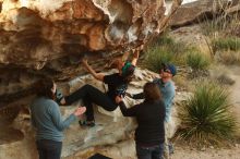 Bouldering in Hueco Tanks on 02/03/2019 with Blue Lizard Climbing and Yoga

Filename: SRM_20190203_1820310.jpg
Aperture: f/4.0
Shutter Speed: 1/400
Body: Canon EOS-1D Mark II
Lens: Canon EF 50mm f/1.8 II