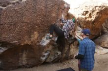 Bouldering in Hueco Tanks on 02/02/2019 with Blue Lizard Climbing and Yoga

Filename: SRM_20190202_1111400.jpg
Aperture: f/5.6
Shutter Speed: 1/400
Body: Canon EOS-1D Mark II
Lens: Canon EF 16-35mm f/2.8 L