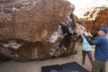 Bouldering in Hueco Tanks on 02/02/2019 with Blue Lizard Climbing and Yoga

Filename: SRM_20190202_1112020.jpg
Aperture: f/5.6
Shutter Speed: 1/400
Body: Canon EOS-1D Mark II
Lens: Canon EF 16-35mm f/2.8 L