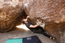 Bouldering in Hueco Tanks on 02/02/2019 with Blue Lizard Climbing and Yoga

Filename: SRM_20190202_1122430.jpg
Aperture: f/5.0
Shutter Speed: 1/200
Body: Canon EOS-1D Mark II
Lens: Canon EF 16-35mm f/2.8 L