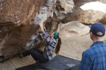 Bouldering in Hueco Tanks on 02/02/2019 with Blue Lizard Climbing and Yoga

Filename: SRM_20190202_1129370.jpg
Aperture: f/4.5
Shutter Speed: 1/320
Body: Canon EOS-1D Mark II
Lens: Canon EF 50mm f/1.8 II