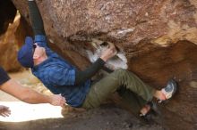 Bouldering in Hueco Tanks on 02/02/2019 with Blue Lizard Climbing and Yoga

Filename: SRM_20190202_1137480.jpg
Aperture: f/2.8
Shutter Speed: 1/500
Body: Canon EOS-1D Mark II
Lens: Canon EF 50mm f/1.8 II