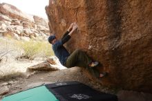 Bouldering in Hueco Tanks on 02/02/2019 with Blue Lizard Climbing and Yoga

Filename: SRM_20190202_1211120.jpg
Aperture: f/5.6
Shutter Speed: 1/400
Body: Canon EOS-1D Mark II
Lens: Canon EF 16-35mm f/2.8 L