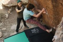 Bouldering in Hueco Tanks on 02/02/2019 with Blue Lizard Climbing and Yoga

Filename: SRM_20190202_1217420.jpg
Aperture: f/4.5
Shutter Speed: 1/320
Body: Canon EOS-1D Mark II
Lens: Canon EF 50mm f/1.8 II