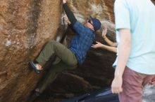 Bouldering in Hueco Tanks on 02/02/2019 with Blue Lizard Climbing and Yoga

Filename: SRM_20190202_1239330.jpg
Aperture: f/3.2
Shutter Speed: 1/250
Body: Canon EOS-1D Mark II
Lens: Canon EF 50mm f/1.8 II