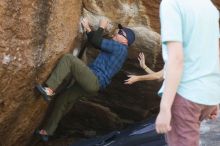 Bouldering in Hueco Tanks on 02/02/2019 with Blue Lizard Climbing and Yoga

Filename: SRM_20190202_1239450.jpg
Aperture: f/3.2
Shutter Speed: 1/250
Body: Canon EOS-1D Mark II
Lens: Canon EF 50mm f/1.8 II