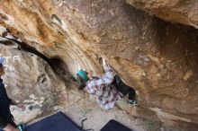 Bouldering in Hueco Tanks on 02/02/2019 with Blue Lizard Climbing and Yoga

Filename: SRM_20190202_1303430.jpg
Aperture: f/4.5
Shutter Speed: 1/200
Body: Canon EOS-1D Mark II
Lens: Canon EF 16-35mm f/2.8 L