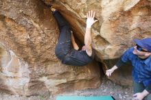 Bouldering in Hueco Tanks on 02/02/2019 with Blue Lizard Climbing and Yoga

Filename: SRM_20190202_1305590.jpg
Aperture: f/3.5
Shutter Speed: 1/200
Body: Canon EOS-1D Mark II
Lens: Canon EF 16-35mm f/2.8 L