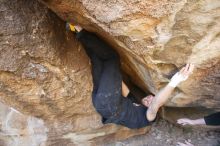 Bouldering in Hueco Tanks on 02/02/2019 with Blue Lizard Climbing and Yoga

Filename: SRM_20190202_1308520.jpg
Aperture: f/3.5
Shutter Speed: 1/200
Body: Canon EOS-1D Mark II
Lens: Canon EF 16-35mm f/2.8 L