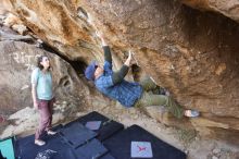 Bouldering in Hueco Tanks on 02/02/2019 with Blue Lizard Climbing and Yoga

Filename: SRM_20190202_1312100.jpg
Aperture: f/4.0
Shutter Speed: 1/200
Body: Canon EOS-1D Mark II
Lens: Canon EF 16-35mm f/2.8 L