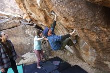 Bouldering in Hueco Tanks on 02/02/2019 with Blue Lizard Climbing and Yoga

Filename: SRM_20190202_1312150.jpg
Aperture: f/5.0
Shutter Speed: 1/200
Body: Canon EOS-1D Mark II
Lens: Canon EF 16-35mm f/2.8 L