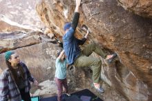 Bouldering in Hueco Tanks on 02/02/2019 with Blue Lizard Climbing and Yoga

Filename: SRM_20190202_1312190.jpg
Aperture: f/5.0
Shutter Speed: 1/200
Body: Canon EOS-1D Mark II
Lens: Canon EF 16-35mm f/2.8 L