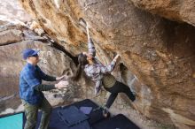 Bouldering in Hueco Tanks on 02/02/2019 with Blue Lizard Climbing and Yoga

Filename: SRM_20190202_1316320.jpg
Aperture: f/4.5
Shutter Speed: 1/200
Body: Canon EOS-1D Mark II
Lens: Canon EF 16-35mm f/2.8 L