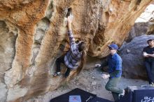 Bouldering in Hueco Tanks on 02/02/2019 with Blue Lizard Climbing and Yoga

Filename: SRM_20190202_1318400.jpg
Aperture: f/4.5
Shutter Speed: 1/200
Body: Canon EOS-1D Mark II
Lens: Canon EF 16-35mm f/2.8 L